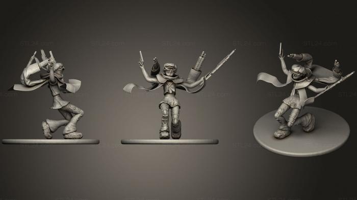 Статуэтки герои, монстры и демоны (Аксиан 3, STKM_1732) 3D модель для ЧПУ станка